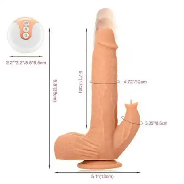 Clitoral Stimulation Suction Cup Thrusting Vibrator Realistic Dildo - Product Gallery View 3 | act wellness