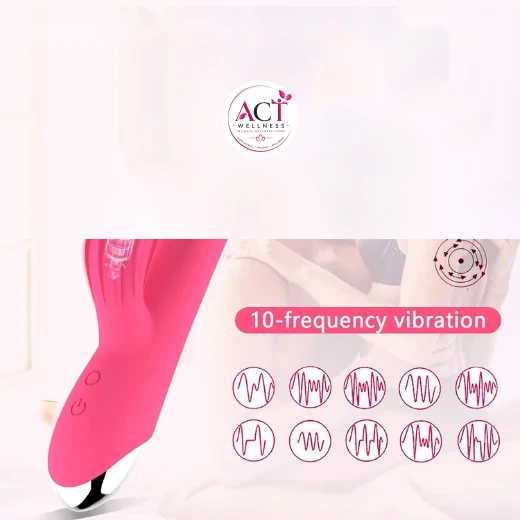 Clitoris G-spot Stimulation with 10 Modes Vibrations Dual Motor Stimulator - Product Gallery View 7 | act wellness
