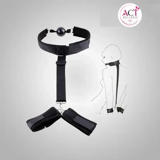 Collar Ring Mouth Gag & Handcuffs Restraints - Buy Online in India | act wellness - view 1