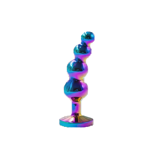 Colorful Curved 4 Bead Stimulating Unisex Butt Plug - Product Gallery View 3 | act wellness