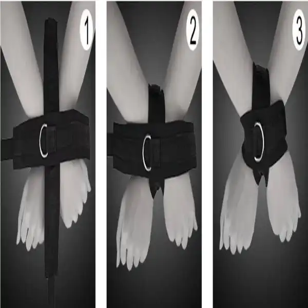 Cross Handcuffs BDSM Adjustable Restraints - Product Gallery View 4 | act wellness
