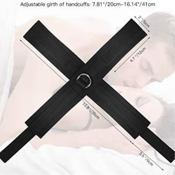 Cross Handcuffs BDSM Adjustable Restraints - Product Gallery View 5 | act wellness
