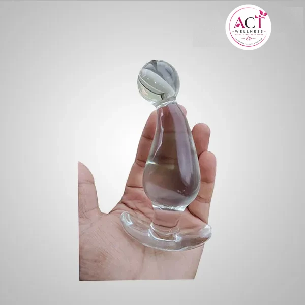 Crystal Bulb Anal Butt Plug Glass - Buy Online in India | act wellness - view 1