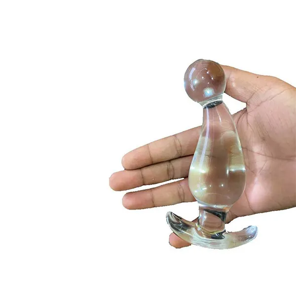 Crystal Bulb Anal Butt Plug Glass - Product Gallery View 2 | act wellness