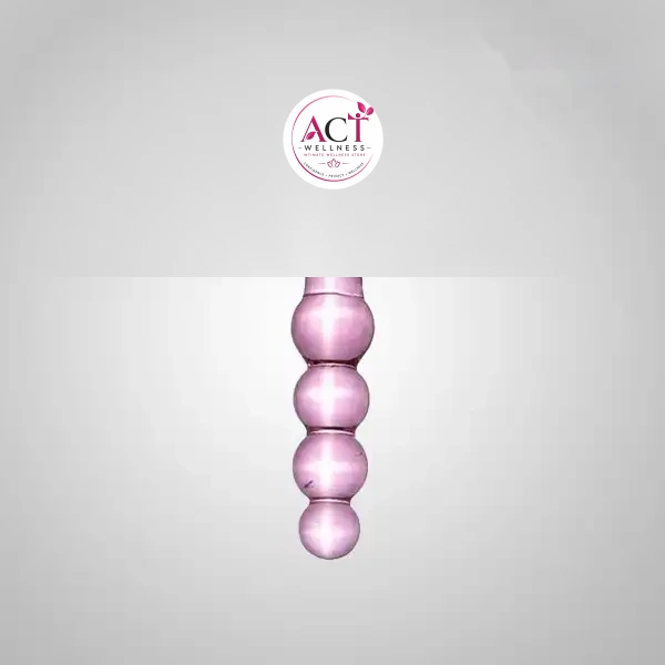 Pink Crystal Glass Anal Butt Plug - Buy Online in India | act wellness - view 1