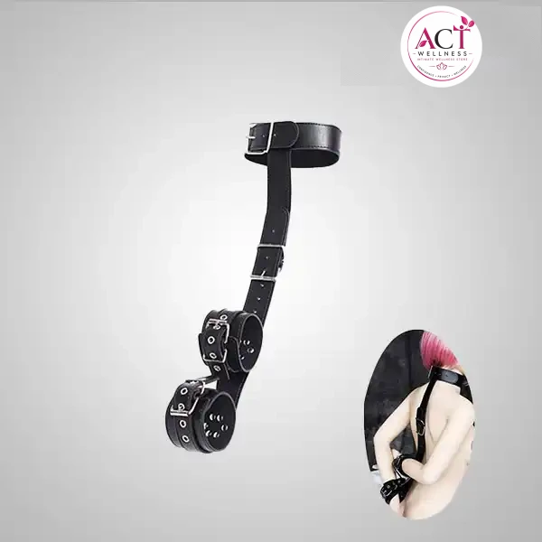 Leather Neck Collar to Hand Restraint Wrist Cuffs - Buy Online in India | act wellness - view 1