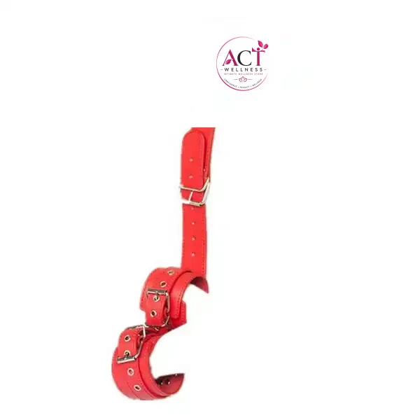 Leather Neck Collar to Hand Restraint Wrist Cuffs - Product Gallery View 4 | act wellness