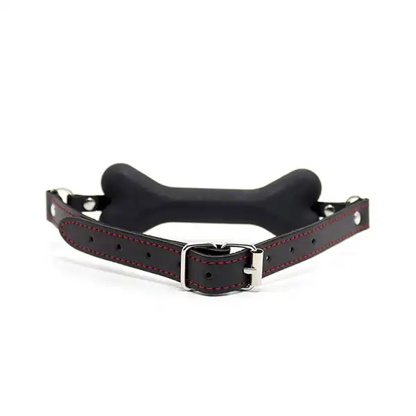 Dog Bone Neck Strap Sex Toys Leather Mouth Gag - Product Gallery View 3 | act wellness