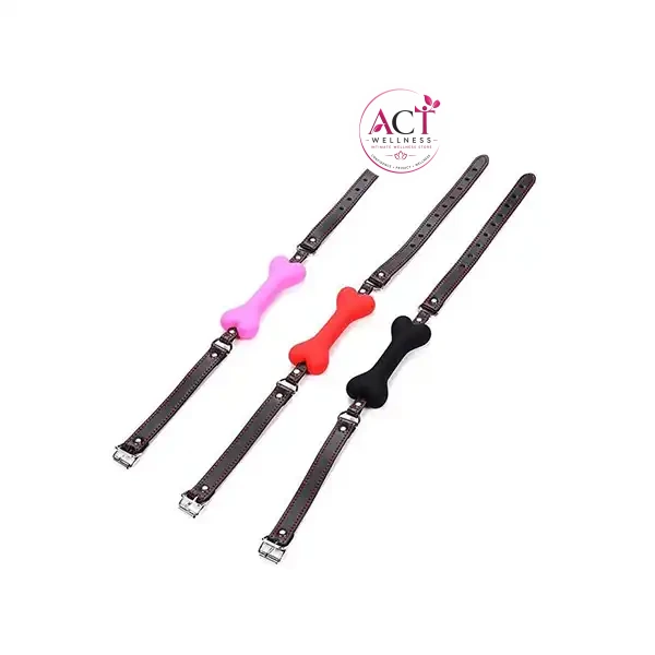 Dog Bone Neck Strap Sex Toys Leather Mouth Gag - Product Gallery View 5 | act wellness