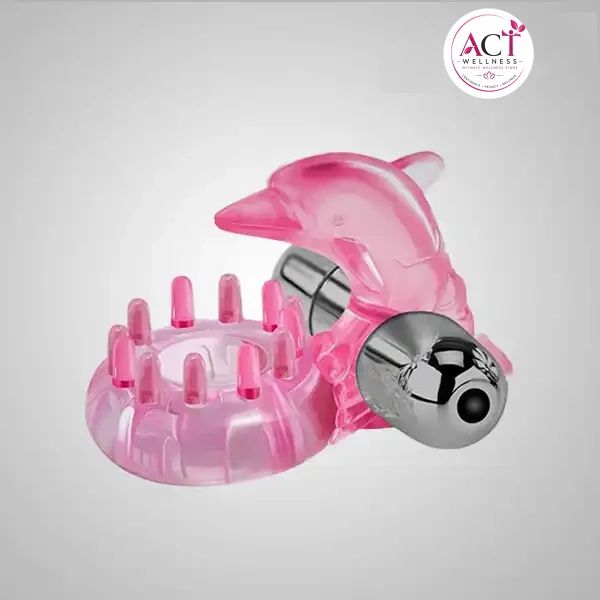 Dolphin Vibrator Penis Ring Cock Delay G-spot Stimulator Couple Ring - Buy Online in India | act wellness - view 1