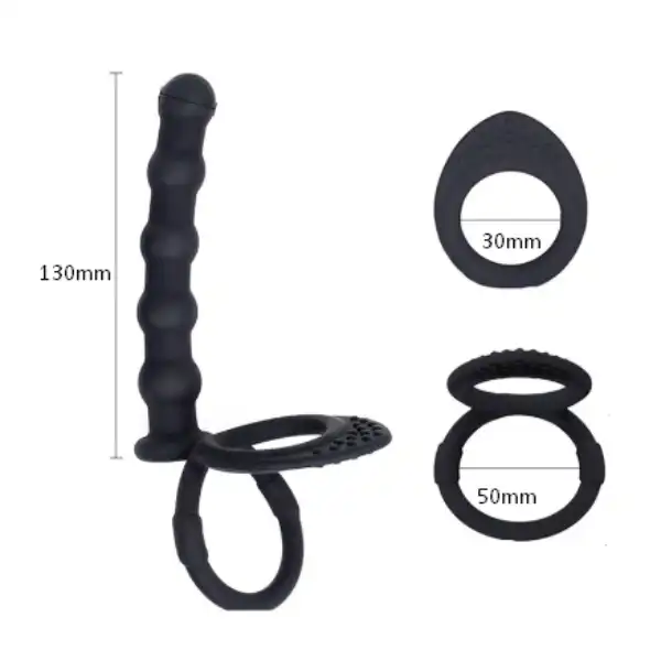 Double Penetration For Couples Anal Beads Butt Plug - Product Gallery View 2 | act wellness