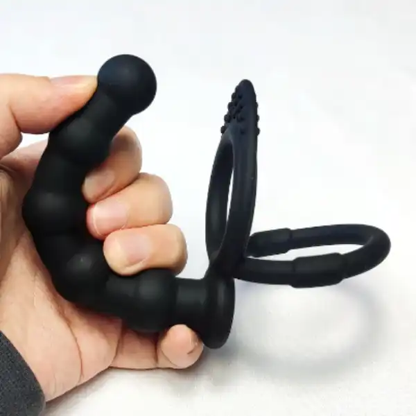 Double Penetration For Couples Anal Beads Butt Plug - Product Gallery View 3 | act wellness