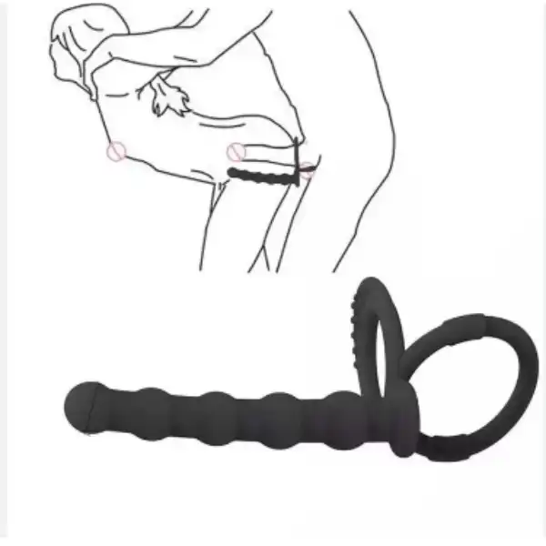 Double Penetration For Couples Anal Beads Butt Plug - Product Gallery View 4 | act wellness