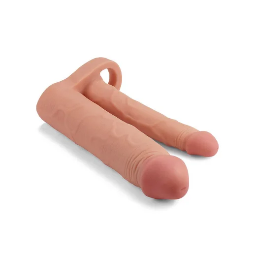 Double Penis Sleeve With Anal Dildo - Product Gallery View 4 | act wellness