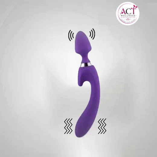 Dual Vibrators G-Spot Woman USB Rechargeable Magic Wand Massager - act wellness