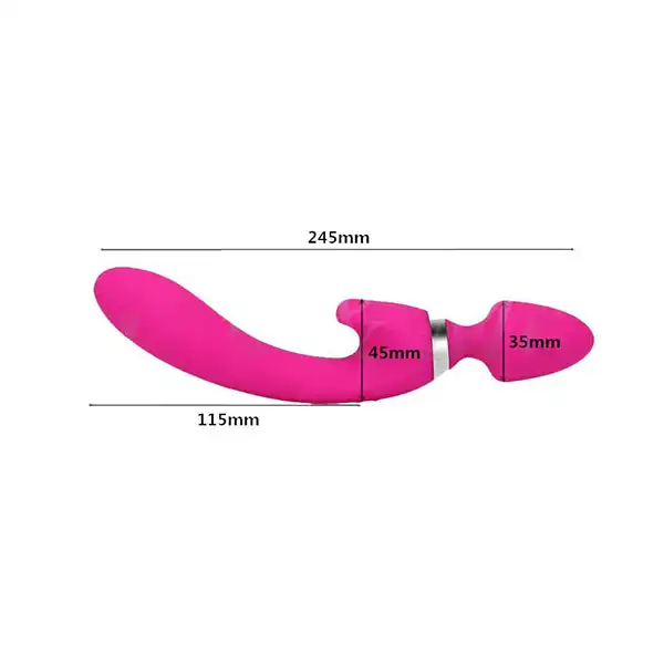 Dual Vibrators G-Spot Woman USB Rechargeable Magic Wand Massager - Product Gallery View 2 | act wellness