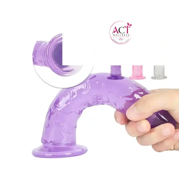 Erotic Soft Jelly Anal Dildo Realistic Penis With Strong Suction Cup - Product Gallery View 2 | act wellness