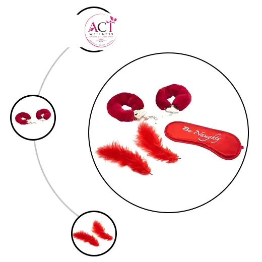 Eye Mask Feather Toys Furry Handcuff 3Pcs Sex Toys Set - Product Gallery View 2 | act wellness
