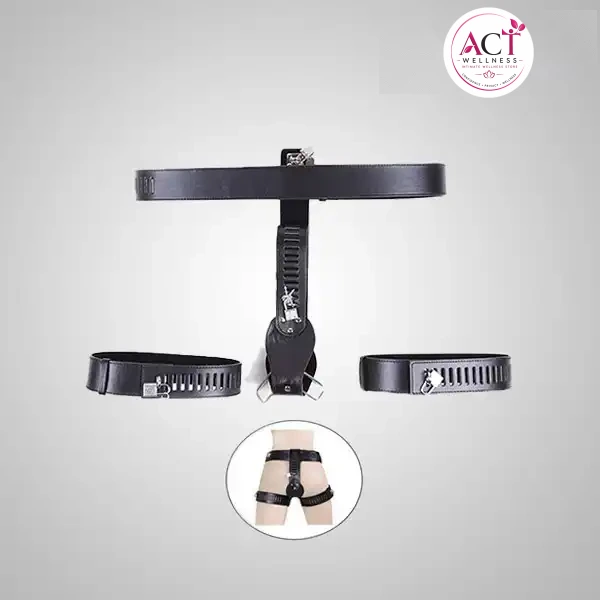 Female Lockable Leather Chastity Belt Device Panties - Buy Online in India | act wellness - view 1