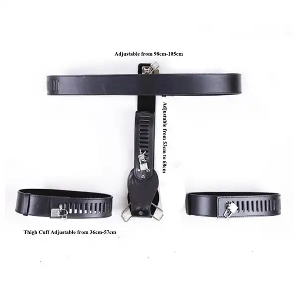 Female Lockable Leather Chastity Belt Device Panties - Product Gallery View 3 | act wellness