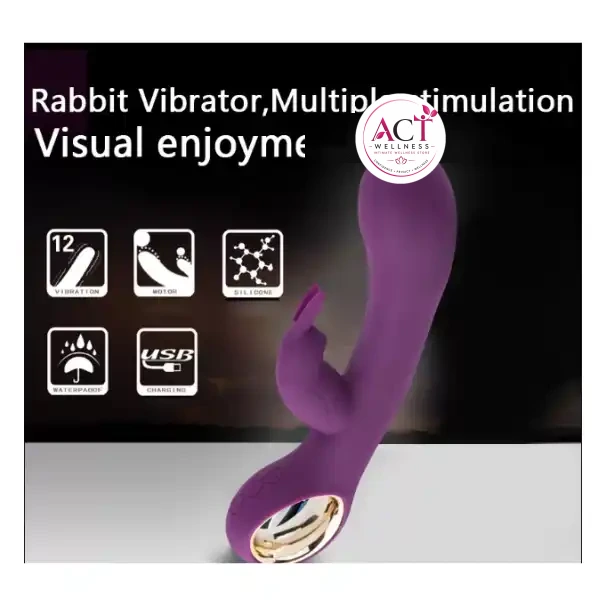 Female Rabbit Vibrator Clitoris Stimulator Vibrator Sucker - Product Gallery View 2 | act wellness