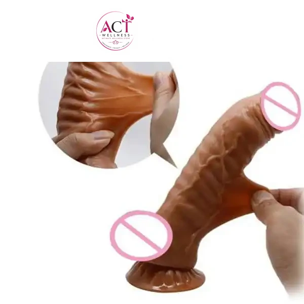 Foreskin Dual Layered Realistic Moving Skin Dildo - Product Gallery View 2 | act wellness