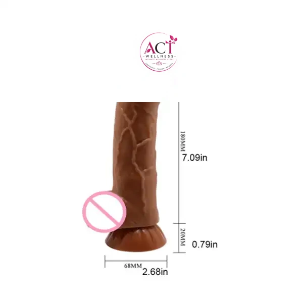 Foreskin Dual Layered Realistic Moving Skin Dildo - Product Gallery View 3 | act wellness