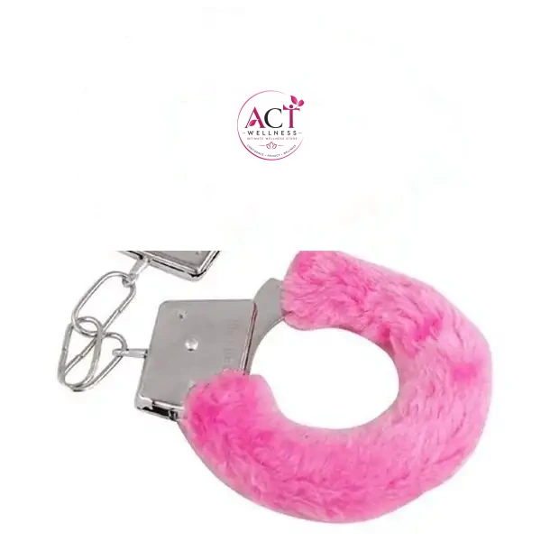 Furry Cuffs Working Metal Handcuffs with Keys - Product Gallery View 2 | act wellness