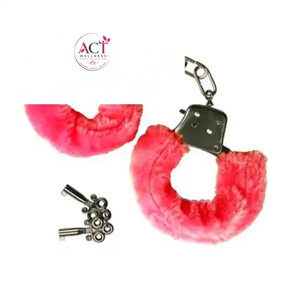 Furry Cuffs Working Metal Handcuffs with Keys - Product Gallery View 4 | act wellness