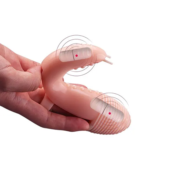 G-Spot Double Finger Sleeve Vibrator - Product Gallery View 2 | act wellness