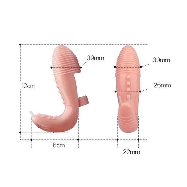 G-Spot Double Finger Sleeve Vibrator - Product Gallery View 3 | act wellness
