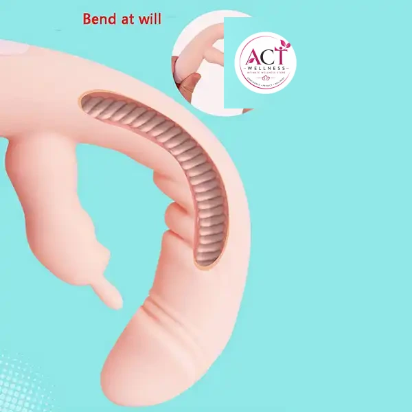 G-spot Rabbit Vibrator Double Stimulation Dildo Vibrator For Women Clitoris - Product Gallery View 3 | act wellness