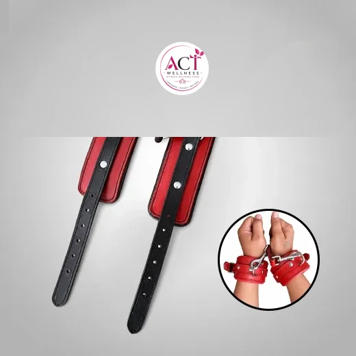 Genuine Leather Brown Handcuffs For Couples - Buy Online in India | act wellness - view 1