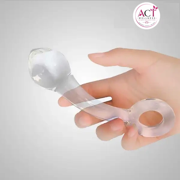 Glass Anal Plug with Ring - Buy Online in India | act wellness - view 1