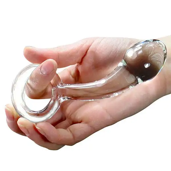 Glass Anal Plug with Ring - Product Gallery View 4 | act wellness