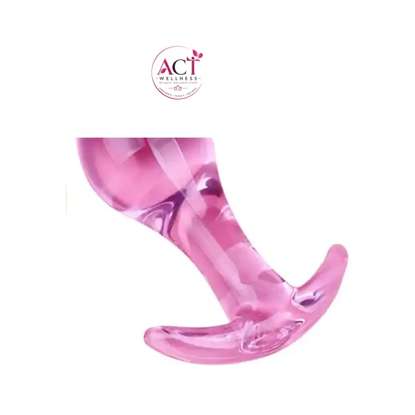 Glass Butt Plug Toy Anal Butt Plug with Boat Anchor Base for Men Women - Product Gallery View 4 | act wellness