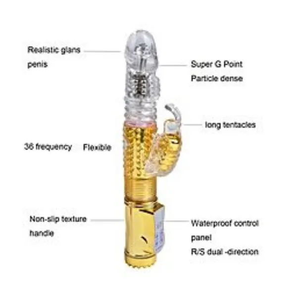 Golden Jack Rabbit Vibrator - Product Gallery View 3 | act wellness