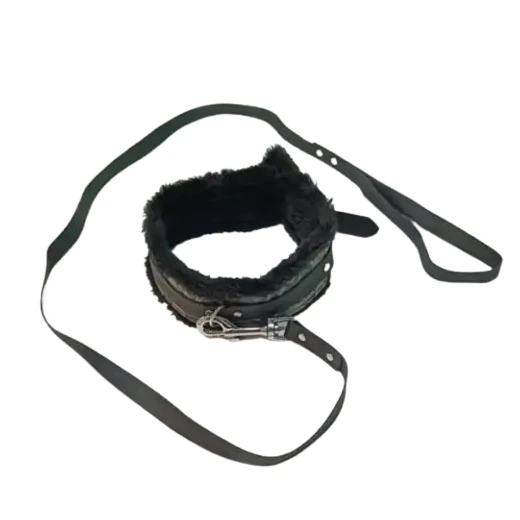 Bondage Restraints set, handcuffs, ankle cuffs, collar and leash - Product Gallery View 2 | act wellness