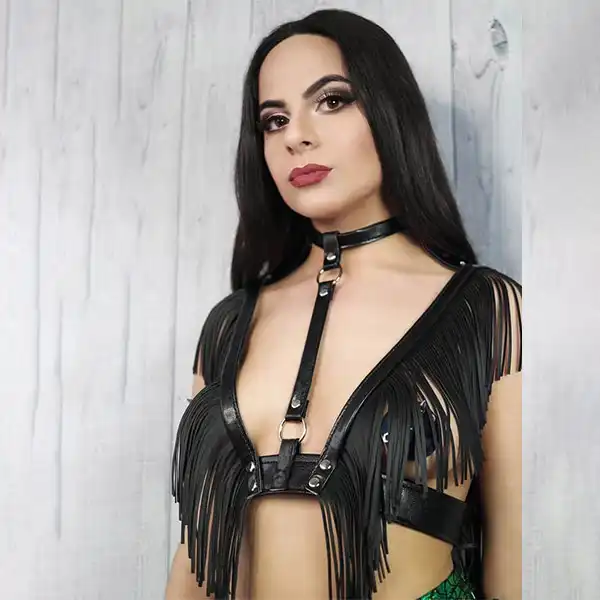 Harness leather bra & chest strap belt - Product Gallery View 4 | act wellness