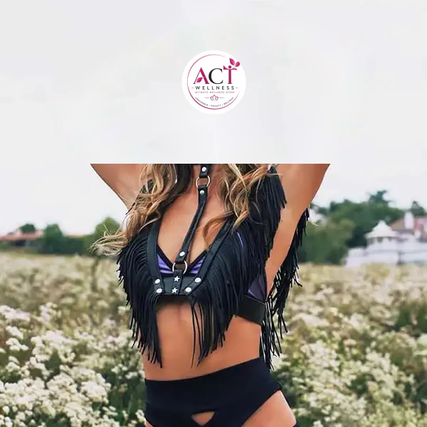 Harness leather bra & chest strap belt - Product Gallery View 5 | act wellness