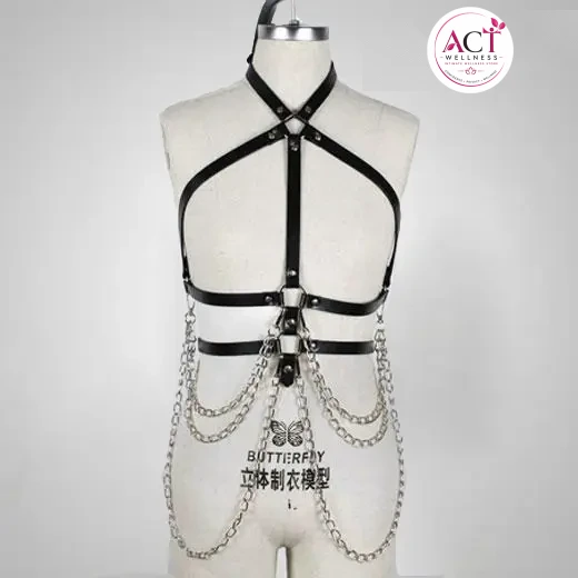 Harness Sexy Garter Belt Woman Leather Fetish Body Bondage - Buy Online in India | act wellness - view 1