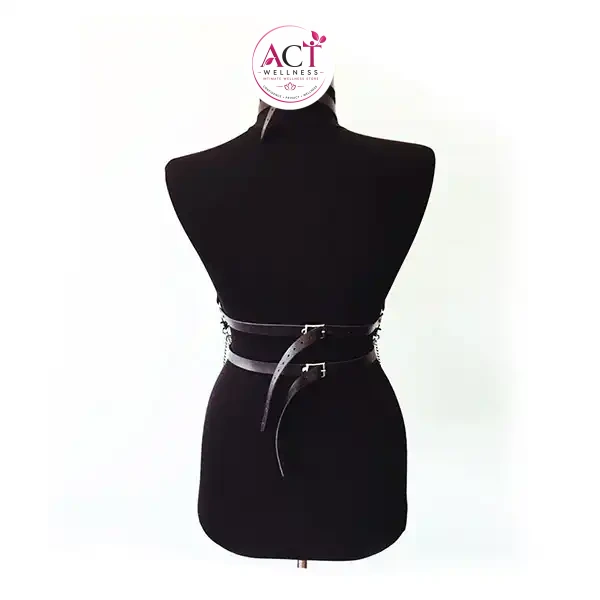Harness Sexy Garter Belt Woman Leather Fetish Body Bondage - Product Gallery View 2 | act wellness