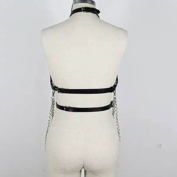Harness Sexy Garter Belt Woman Leather Fetish Body Bondage - Product Gallery View 3 | act wellness