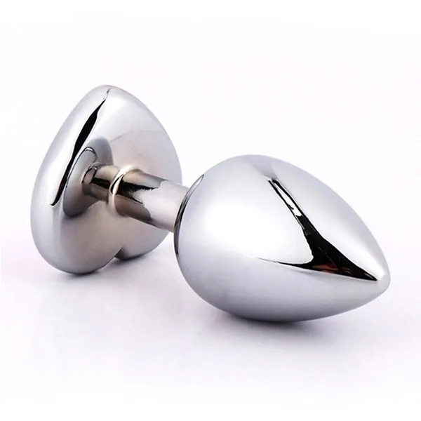 Heart Stainless Steel Crystal Anal Plug - Product Gallery View 3 | act wellness