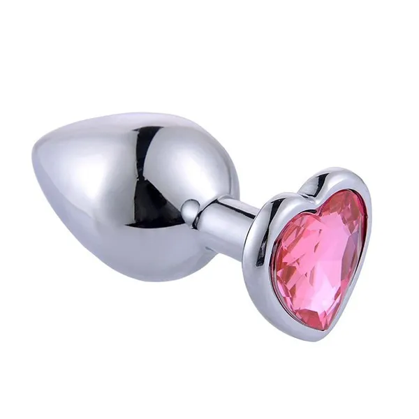 Heart Stainless Steel Crystal Anal Plug - Product Gallery View 4 | act wellness