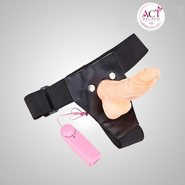Hollow Strap on Dildo With Vibration & Balls - Buy Online in India | act wellness - view 1