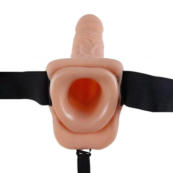 Hollow Strap on Dildo With Vibration & Balls - Product Gallery View 2 | act wellness