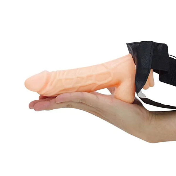 Hollow Strap on Dildo With Vibration & Balls - Product Gallery View 3 | act wellness