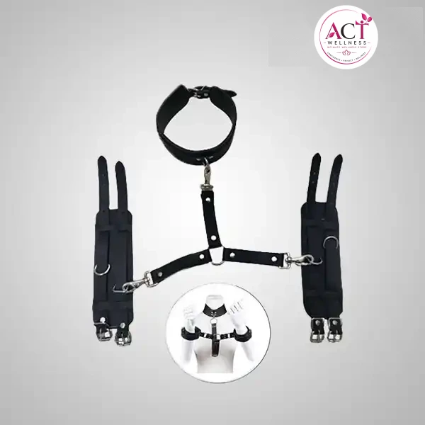 HOT Sex Collars Bondage Neck Collar with Hand Cuffs Fetish - Buy Online in India | act wellness - view 1