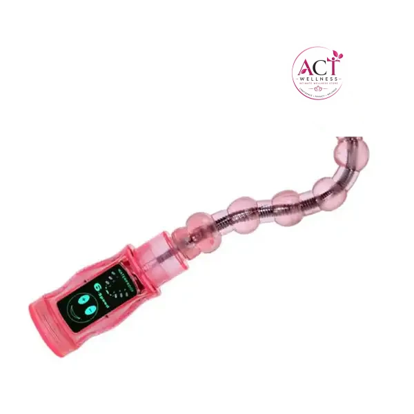 Jelly Beads Anal Plug with 6 Function Vibration - Product Gallery View 2 | act wellness